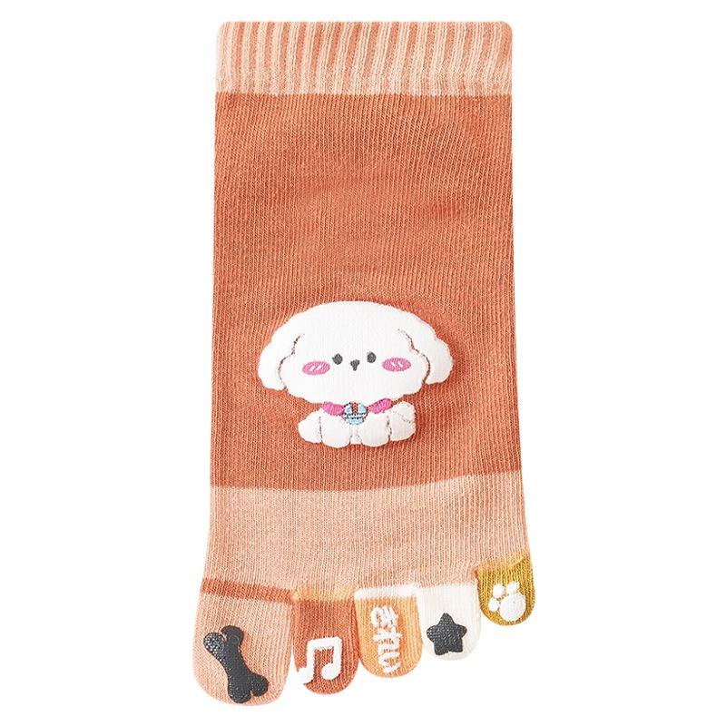 Dámské letní nové trendy odvádějící pot pohybové bavlněné ponožky s pěti prsty a krátkou trubičkou