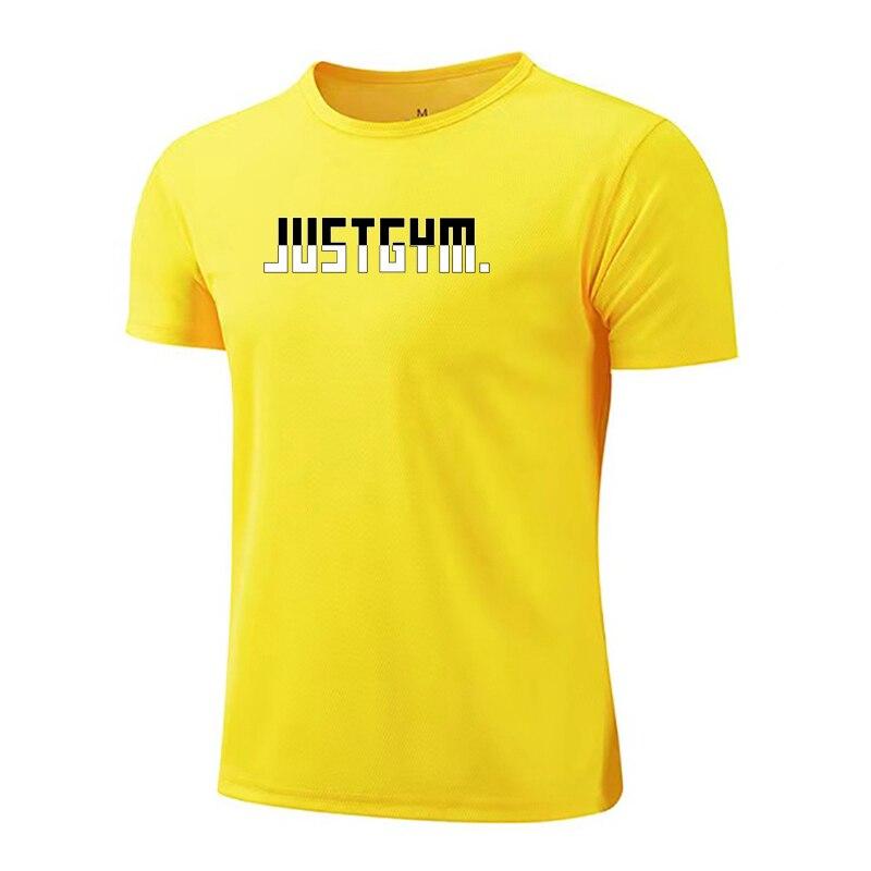 

Do The Work Mesh Быстросохнущая футболка с круглым вырезом для спортзала, спорта, мужского бодибилдинга, фитнеса, бега, баскетбола, модная дышащая спортивная футболка класса XXXL жёлтый