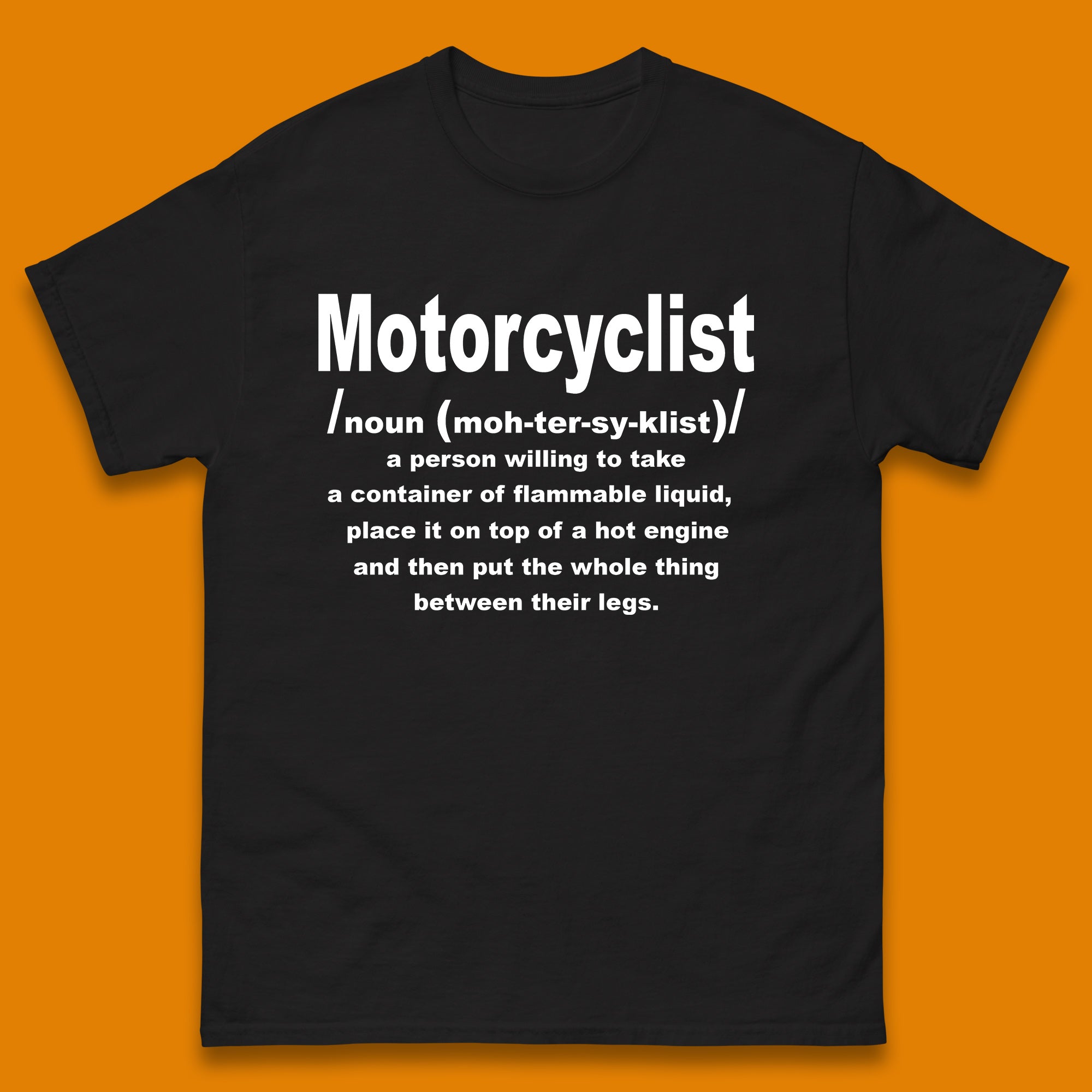 Motorcyclist Meaning Mens T Shirt Womens Tops Tees 4XL