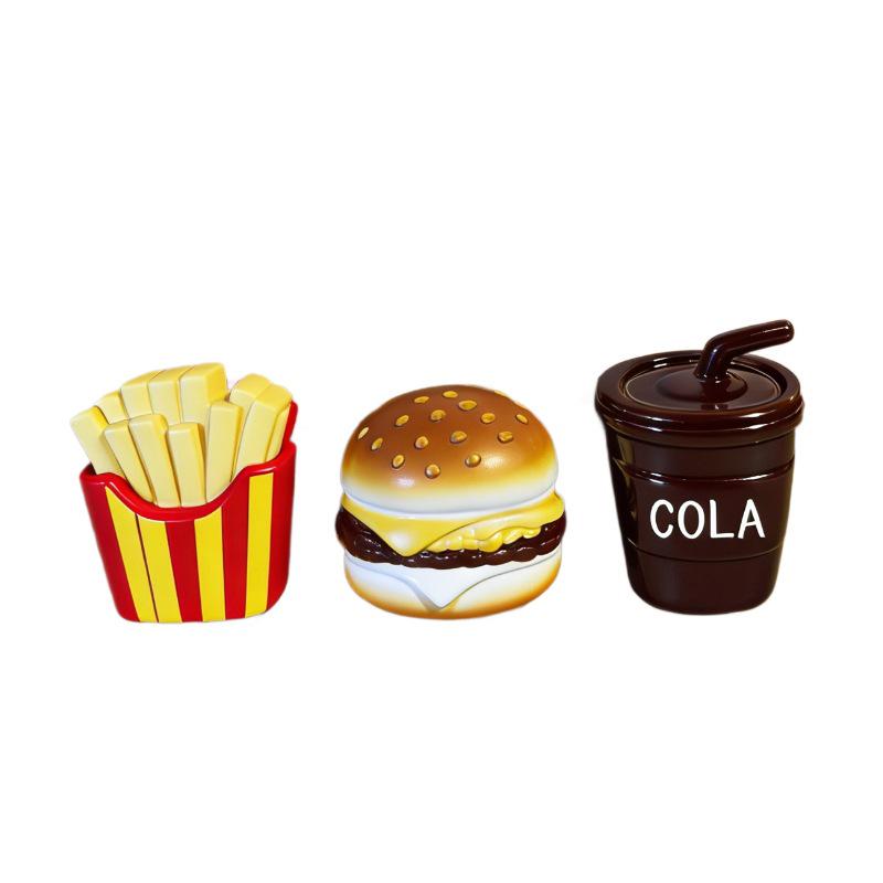 DIY Scented Food Toy Pack: Hamburger, Fries & Cola Refrigerator Magnet Kit