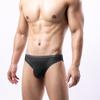 Men'S Sexy Briefs Transparent Mesh Panties Sexy Ice Silk Ultra-Thin Bikini Slip Homme U Convex Pouch Lingerie Underpants