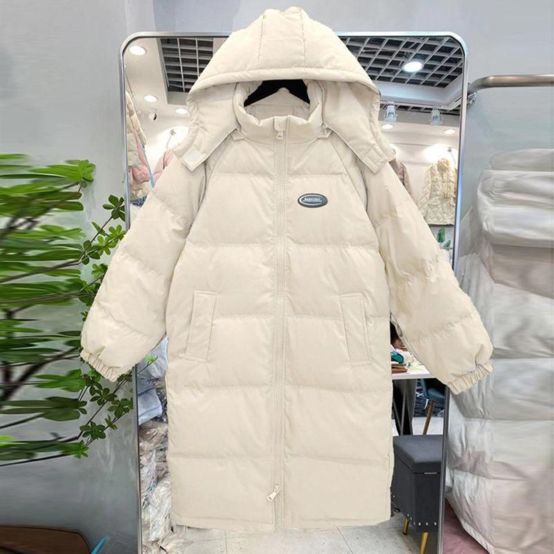 Mid-length Down-padded Jacket for Women in Winter New Style Padded Jacket for Small People Thickened Cotton-padded Jacket Over The Knee