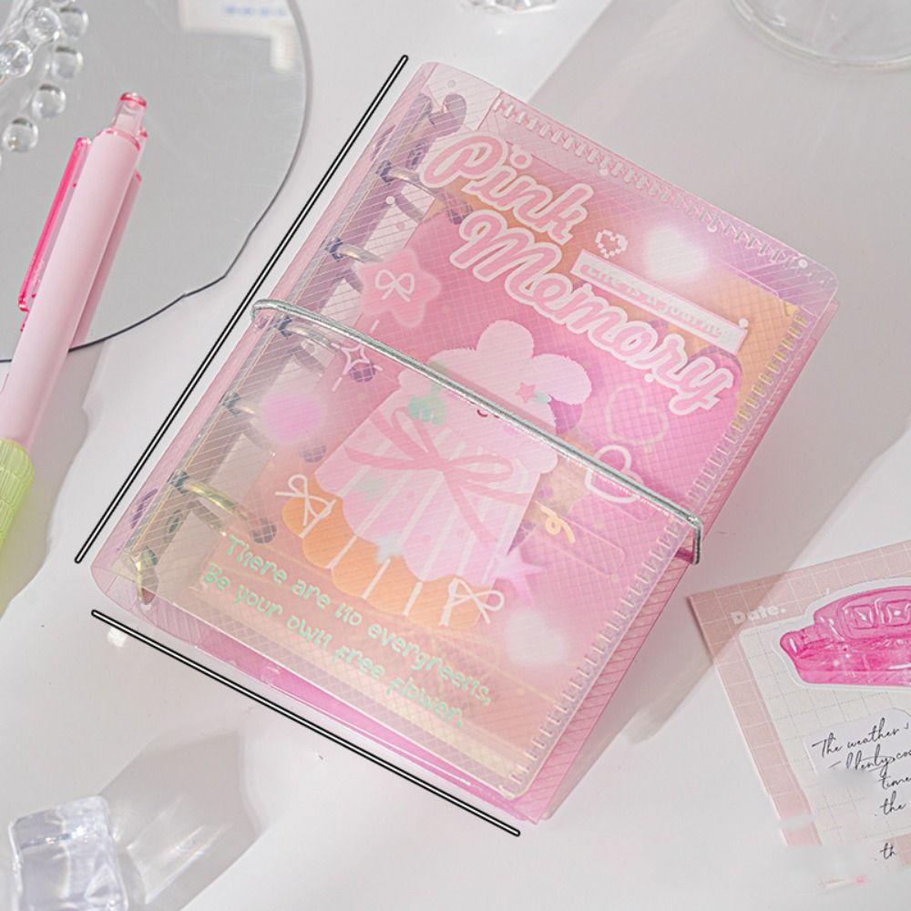 Portable Binder Ring Notebook Exquisite Diary Book Diary Book PVC Notebook  Office Use