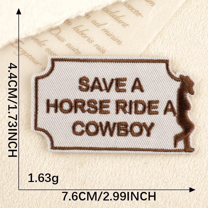 Doku Cartoon English Embroidery Patch Set: Computer Embroidery Labels, Bag Stickers, Clothing Accessories, and Cloth Stickers