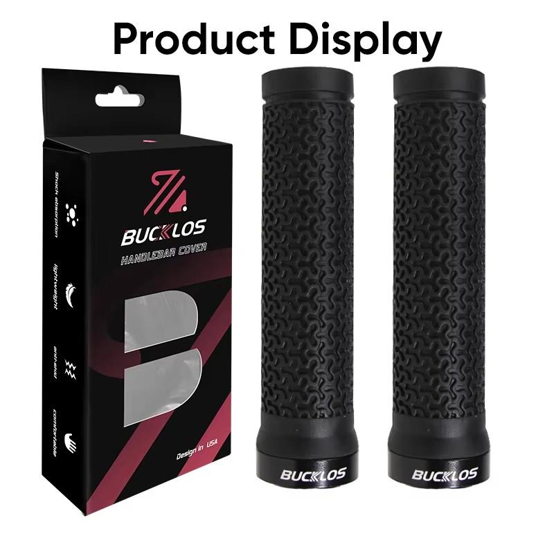 Bucklos Bicycle Grips Integrated Rubber Anti-Slip Mtb Handlebar Cover Lock On Mountain Bike Handle Bar Cuffs Bmx Cycling Parts