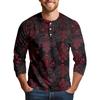 Men's Halloween Print Raglan Dralan Three-quarter Sleeve Casual Top