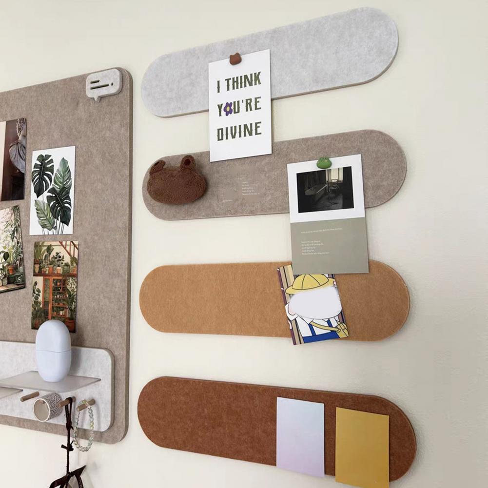 Schedule Reminder Board Note Organizer Self Adhesive Felt Pin Board Strips for Home Office Wall Decor Bulletin Board for Notes