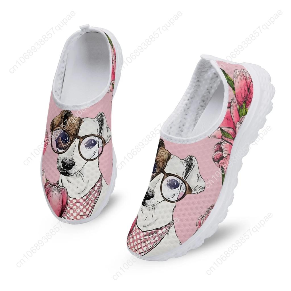 Jack Russell Terriers Mesh High Quality Sneakers Women Men Teenager Casual Fashion Custom Made Tennis Flat Couple Shoes