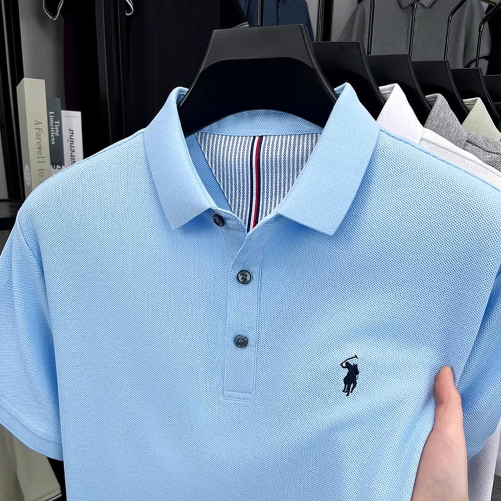STORN High End Brand 100% Cotton Short Sleeve Polo Shirt Men Luxur Pony Embroidery Comfort Breathable Fashion T-shirt Summer New Top