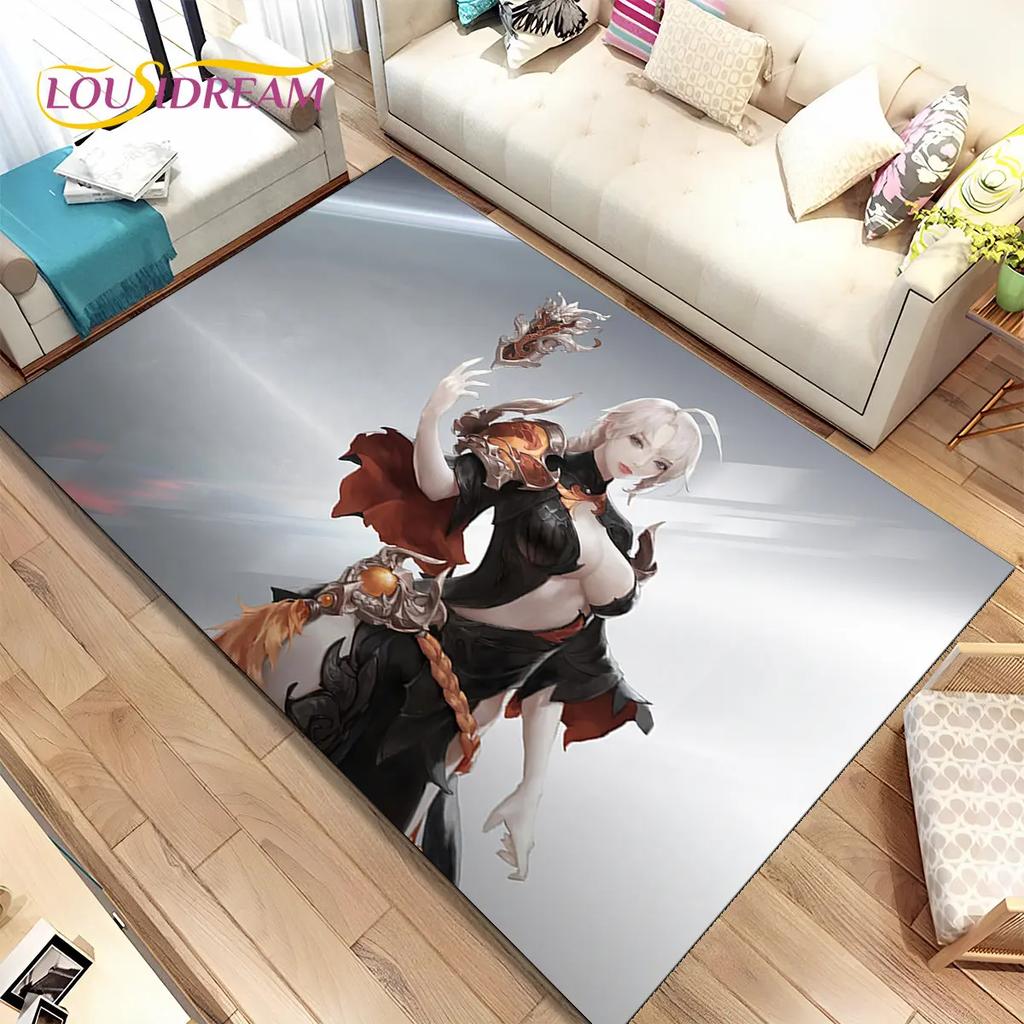 3D Lost Ark Game Gamer Cartoon Area Rug,Carpet Rug for Living Room Bedroom Sofa Doormat Decoration,kids Play Non-slip Floor Mat