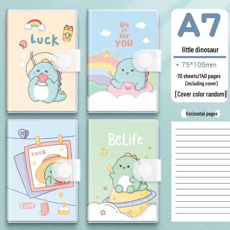 A7 PVC Cover Mini Cute Accounting Book with Sticky Notes and Portable Pocket Notebook
