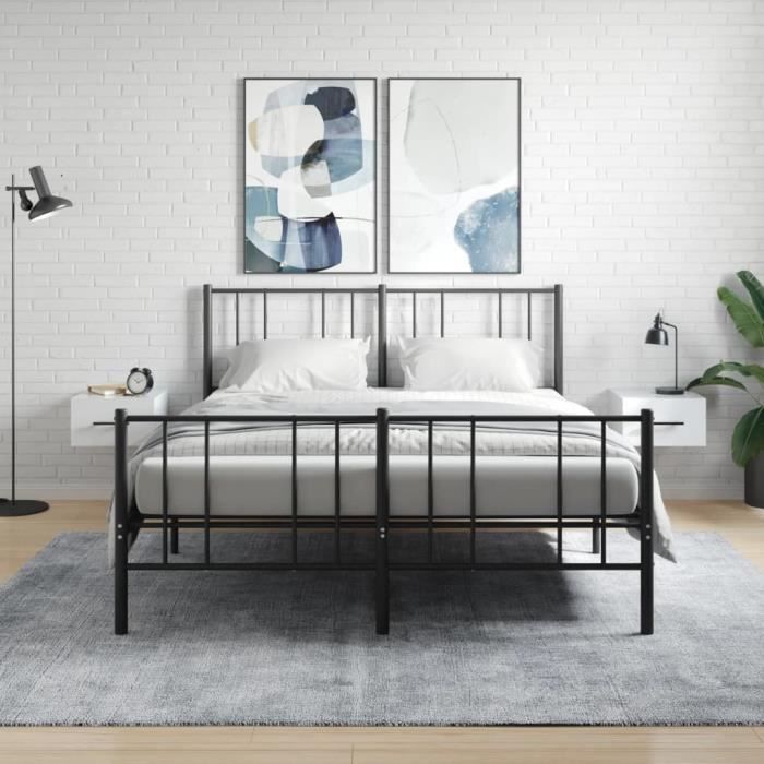 VidaXL Tables de chevet murales 2 pcs blanc 35x35x20 cm 829869