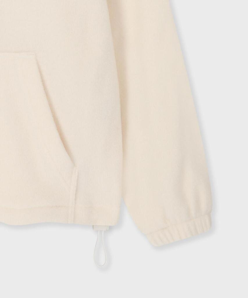 Fleece Half-Zip Hoodie Ivory