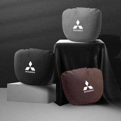 Autostoel Hoofdsteun Nekbeschermer Kussen Suède Leer Gordel Schouderpads voor Mitsubishi Outlander I200 Pajero Eclipse ASX Lancer
