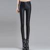 Women's High Waist Plus Velvet Stretchy Pencil Pants - Frosted Matte, Skinny Fit Base Layer for Autumn & Winter