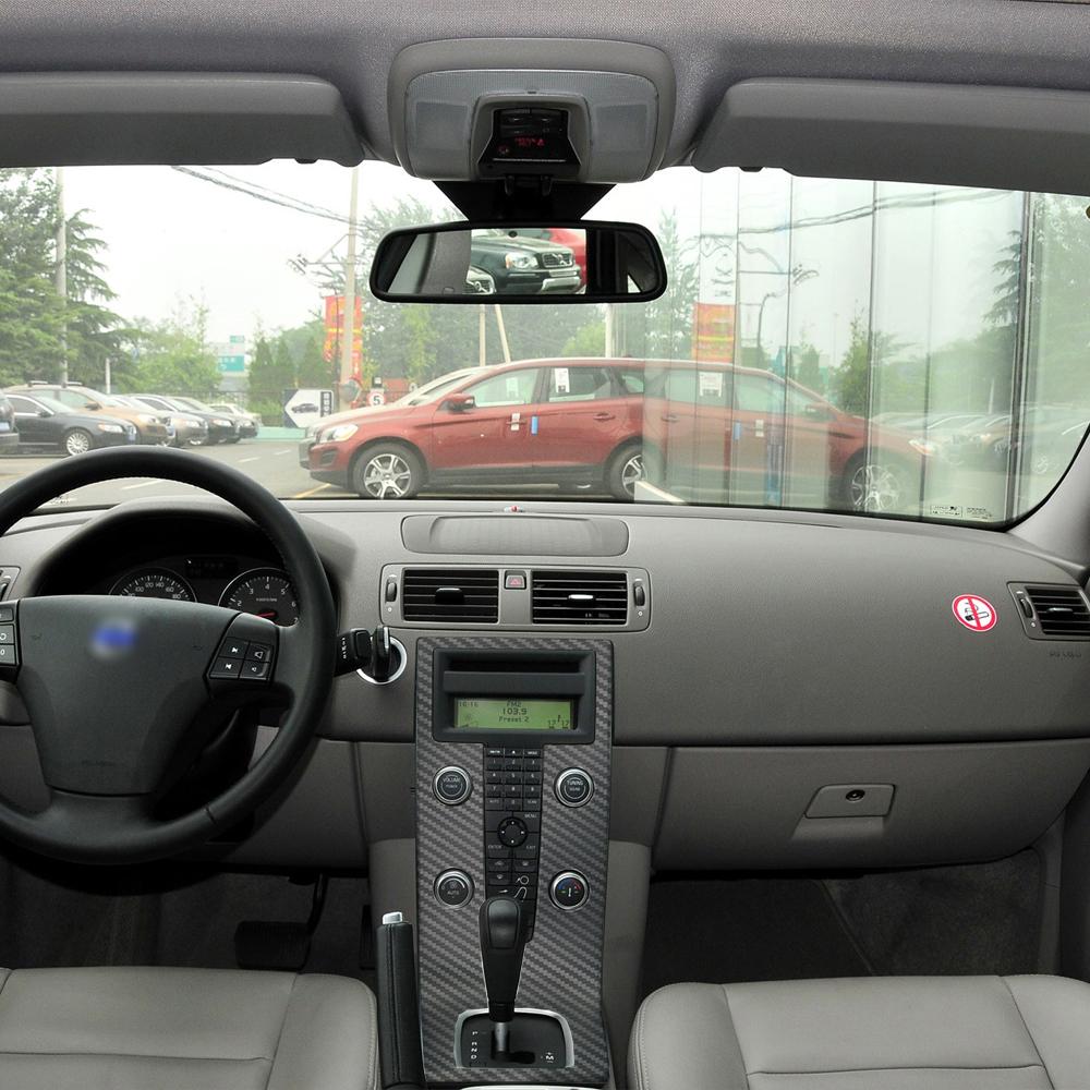 For Volvo S40 V50 C30 Interior Central Control Panel Door Handle 5D Carbon Fiber Stickers Decals Car styling Accessorie