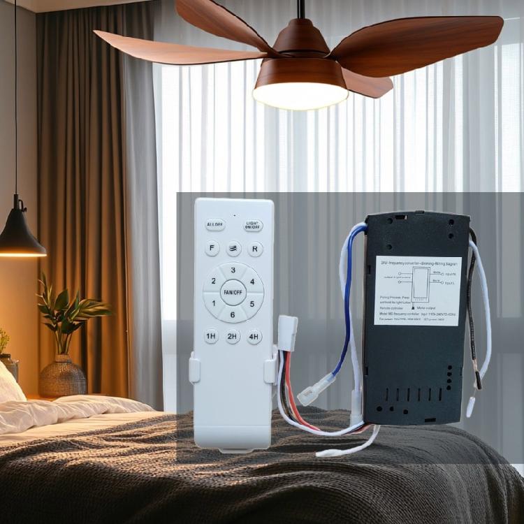 Ovládání světla stropního ventilátoru 6 rychlostí Dálkové ovládání ventilátoru Držák do obývacího pokoje Pohodlná instalace Pro domácí stropní ventilátor se světlem