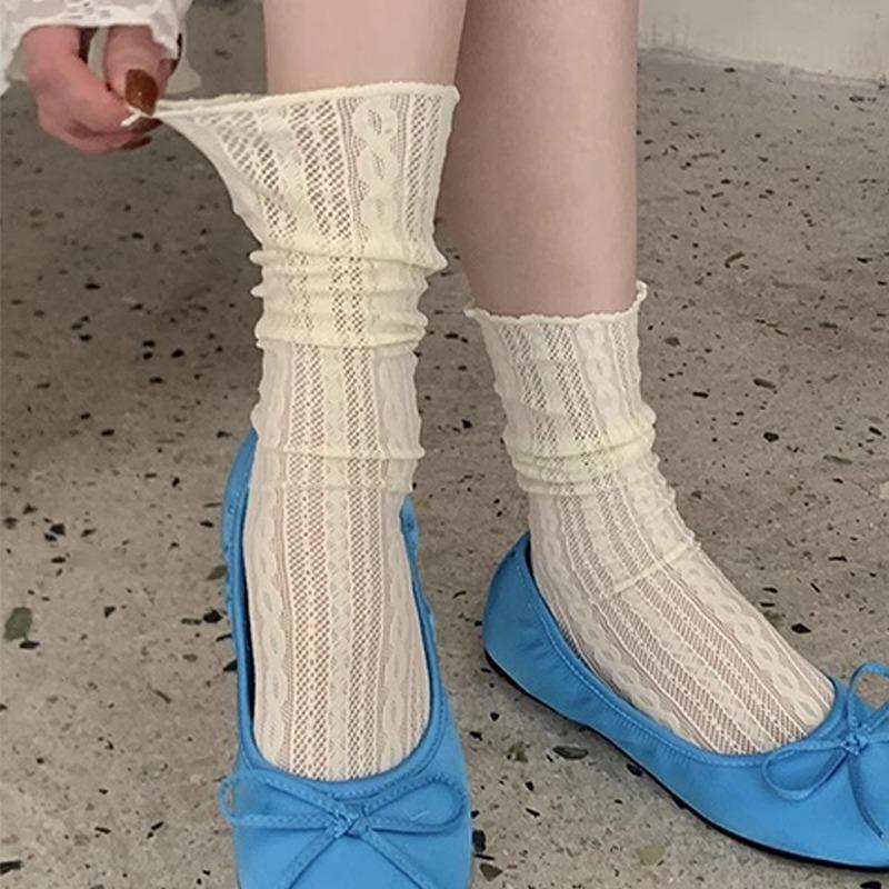 Women Sweet Lace Short Summer Socks Japanese Cute Vintage Hollow Out Cotton Soft Lolita Style Kawaii Sockings High Quality Socks