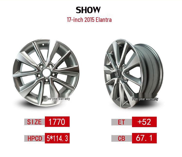 Compatible with Hyundai: Reina, Elantra, Sonata, Tucson - Aluminum & Steel Wheels, Tire Rims