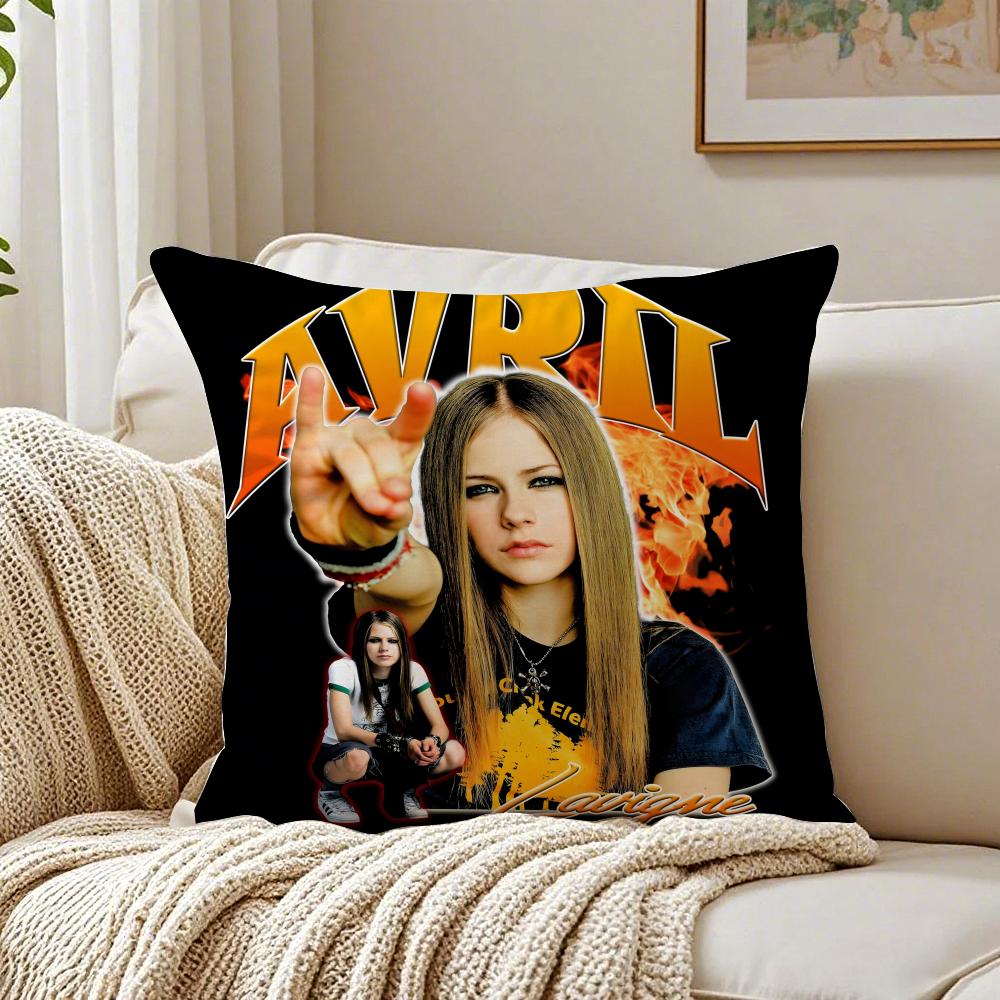 Music PopPunk AAvril LLavigne Cushion Cover Pillowcase Antidustmite Living Room Sofa Decor Cushion Room