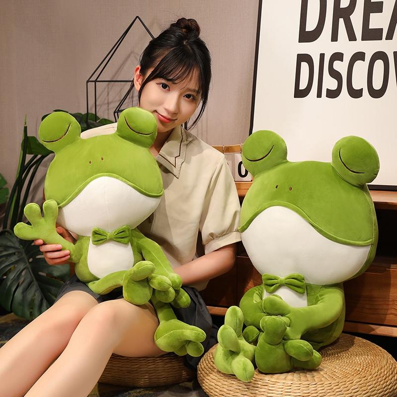 Cute Cute Frog Doll Funny Doll Sleeping Pillow Plush Toy Rag Doll Soft Sprout Air Frog Home Toad Boys and Girls Holiday Gift