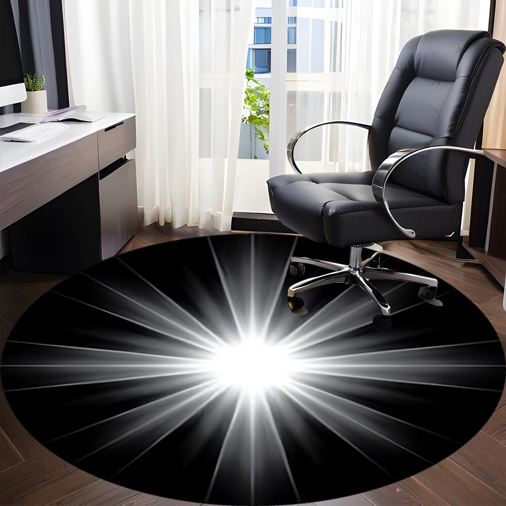 1PC Lightburst, Radiance Flare Chair Carpet for Office, Indoor Non-Slip Washable Carpet, Soft Comfortable Mat For Office Room yy250930239
