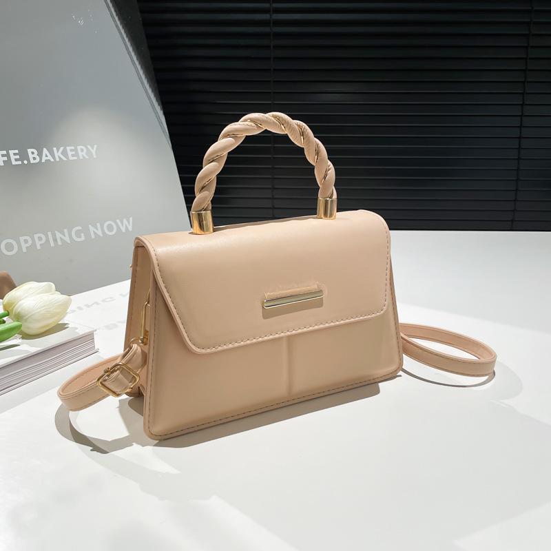 

Texture summer new simple casual solid color shoulder messenger bag versatile temperament portable small square bag хакі