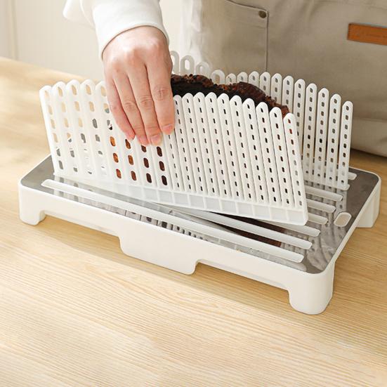 Bread Slicer for Homemade Bread Sourdough BPA-Free Adjustable Guide with Crumb Catcher Heat Resistant Baguette Bread Slicer