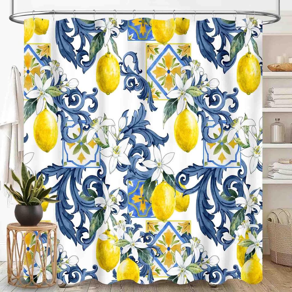 Boho Floral Shower Curtain for Bathroom,Colorful Mandala Tropical Flower Vibrant Ethnic Paisley Print Bohemian Unique Vintage