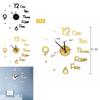 Elegant Large Wall Clock With 3d Stickers And Roman Numerals For Home Decor