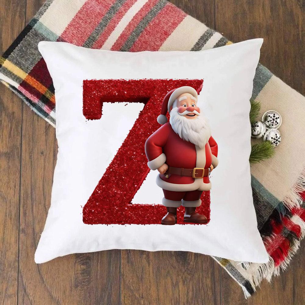 

Різдвяна наволочка з принтом 26 літер Наволочка для осінніх свят Різдвяний подарунок Декор зимової вечірки Дитяча кімната Домашня наволочка
