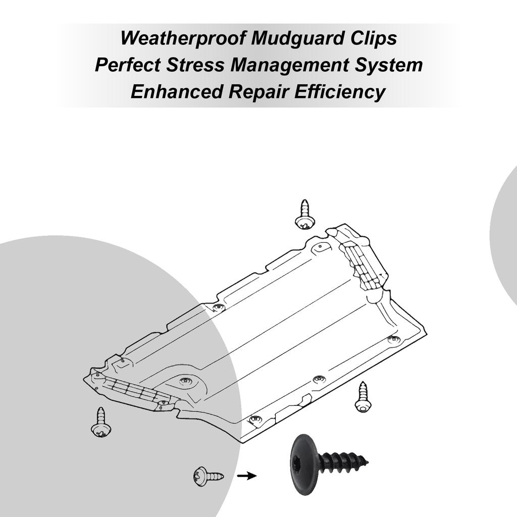 Splash Shield Clips Universal 10 Set/20 Set Auto Maintenance Tools Car Bumper Screws For Garage Vehicle Inspector Mechanic Shop