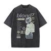 Washed Vintage Rapper Frank Oversized Tshirt Blond Graphic Tshirts Unisex Women Ocean Hip Hop T Shirt Unisexs Fashion Casual Tees