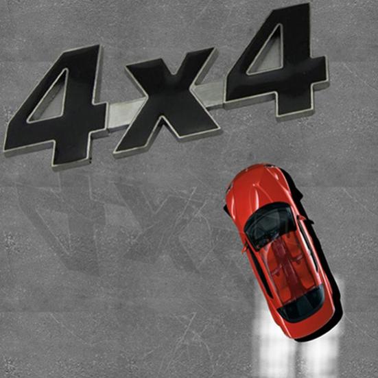 Car Metal 3D Badge Truck 4x4 Displacement Motor Auto Sticker Decoration Decal