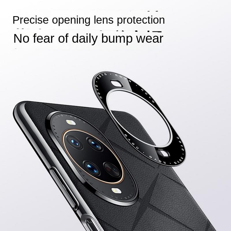 Luxury Plain Leather + Camera Lens Protection Case For Huawei Nova14 Ultra Nova 14 Pro 13 12 Ultra Hard Slim Good Texture Cover
