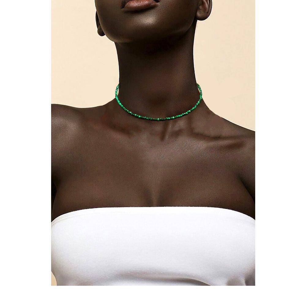 [Hazina] 2mm Turquoise Necklace