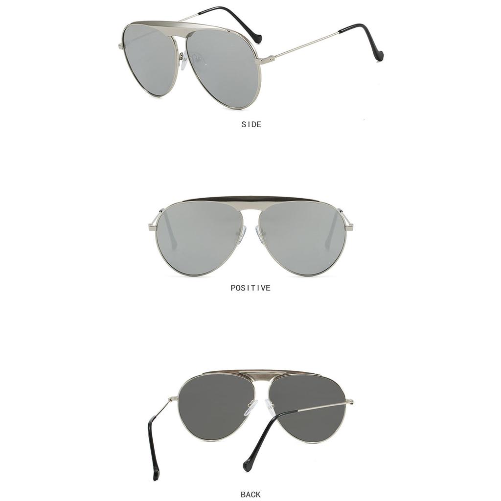 Classic Punk Pilot Sunglasses Women For Men Luxury Brand Designer Sun Glasses Popular Vintage Big Frame Metal Cool Shades Uv400