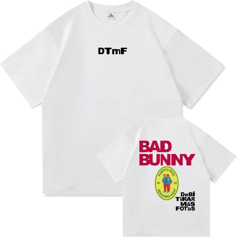 DTMF Debí Tirar Más Fotos Bad Bunny T Shirt Fashion Women Retro Funny Frog Tshirt Unisex DeBÍ TiRAR MáS FOToS Cotton Tees Shirts