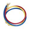 AC Charging Hose Tube HVAC Air Condition Refrigerant Manifold Set for R22 Refrigeration Tri Color 0.9meter