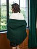 BEAUTELICATE Large Thick Triangle Solid Perfect for or as a Gift for Fall and Emerald Green Women's Scarf, Color, Indoors, Office, Winter,