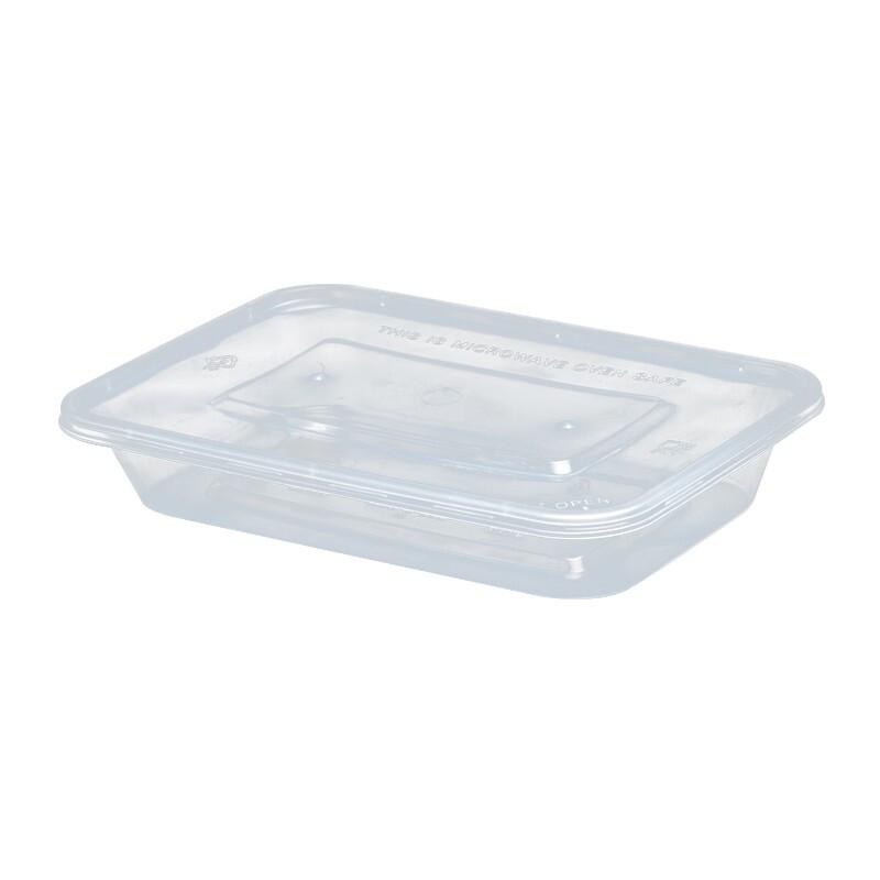 Disposable Rectangular Plastic Food Containers with Lids