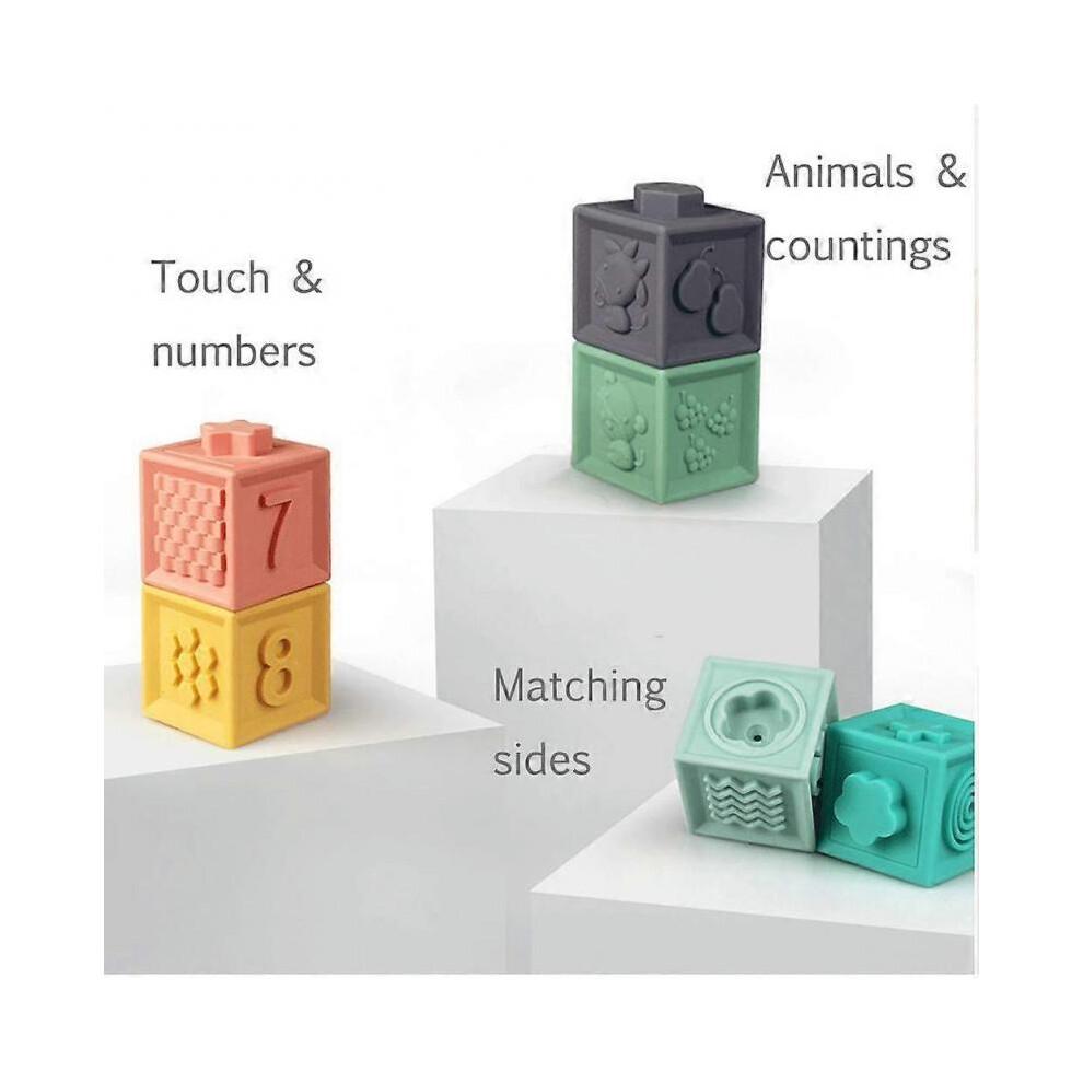 Soft Stacking Blocks for Baby Sensory Infant Bath Toys for Toddlee Toddlers Babies 6-12 Months