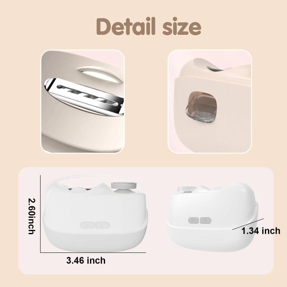 3 in 1 Electric Nail Clipper LED Light Nail Debris Storage Automatic Nail Trimmer and Polisher Rechargeable 2 Speeds