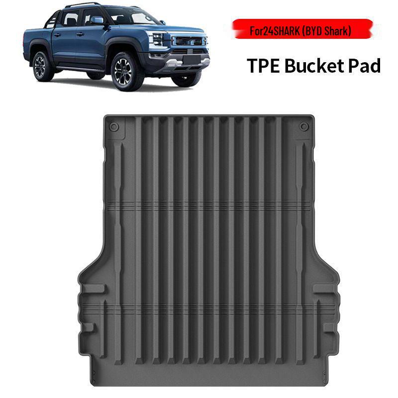 Fits 24 BYD SHARK Trucks: TPE Rear Bed and Trunk Protective Mats.