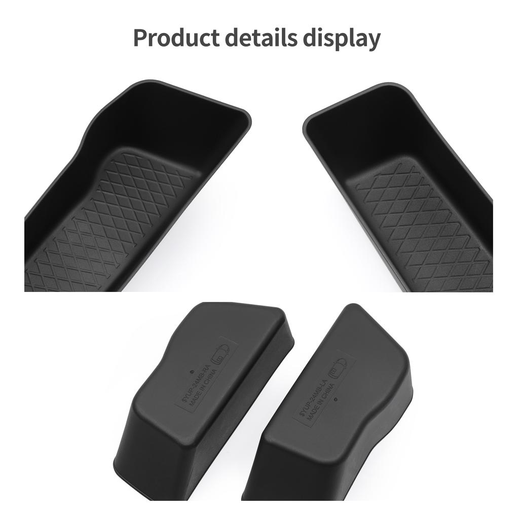 For BYD ATTO 2 Yuan Pro Yuan UP 2024 2025 Door Side Storage Box TPE Front Rear Door Handle Tray Organizer Tidying Black