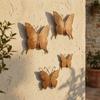 15Pcs Metal Butterfly Wall Decor, 3D Rustic Iron Garden Art for Outdoor Fence Patio, Weatherproof Rustproof Ornament Set