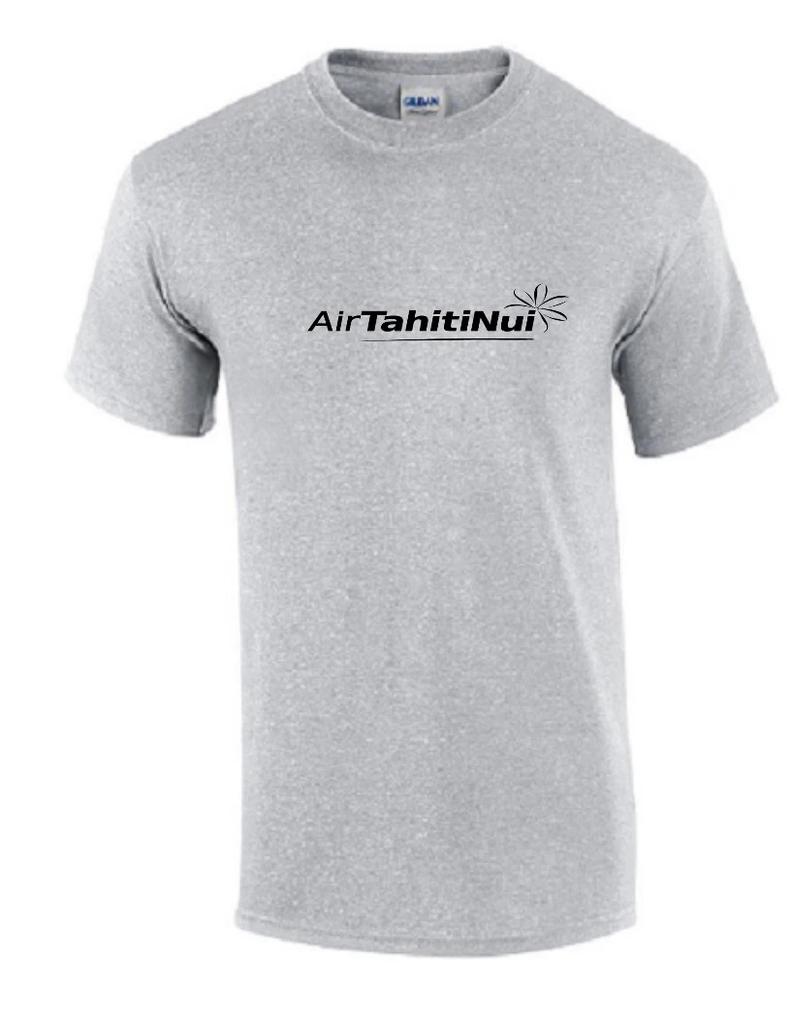 Air Tahiti Nui Black Logo Polynesian Airline Aviation Sport Gray T-Shirt S-5XL