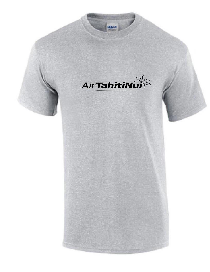 Air Tahiti Nui Black Logo Polynesian Airline Aviation Sport Gray T-Shirt S-5XL 3XL