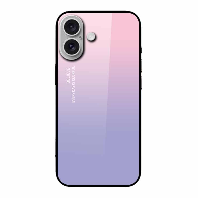 Glass Case For iphone 16 Plus 16Plus Coque Tempered Glass Hard Back Cover For iphone 16 Plus Phone Case Soft TPU Black Bumper