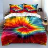 Tie-Dye Rainbow Bedding Set Bedding Set (1 Duvet Cover, 2 Pillowcases, Duvet Not Included)